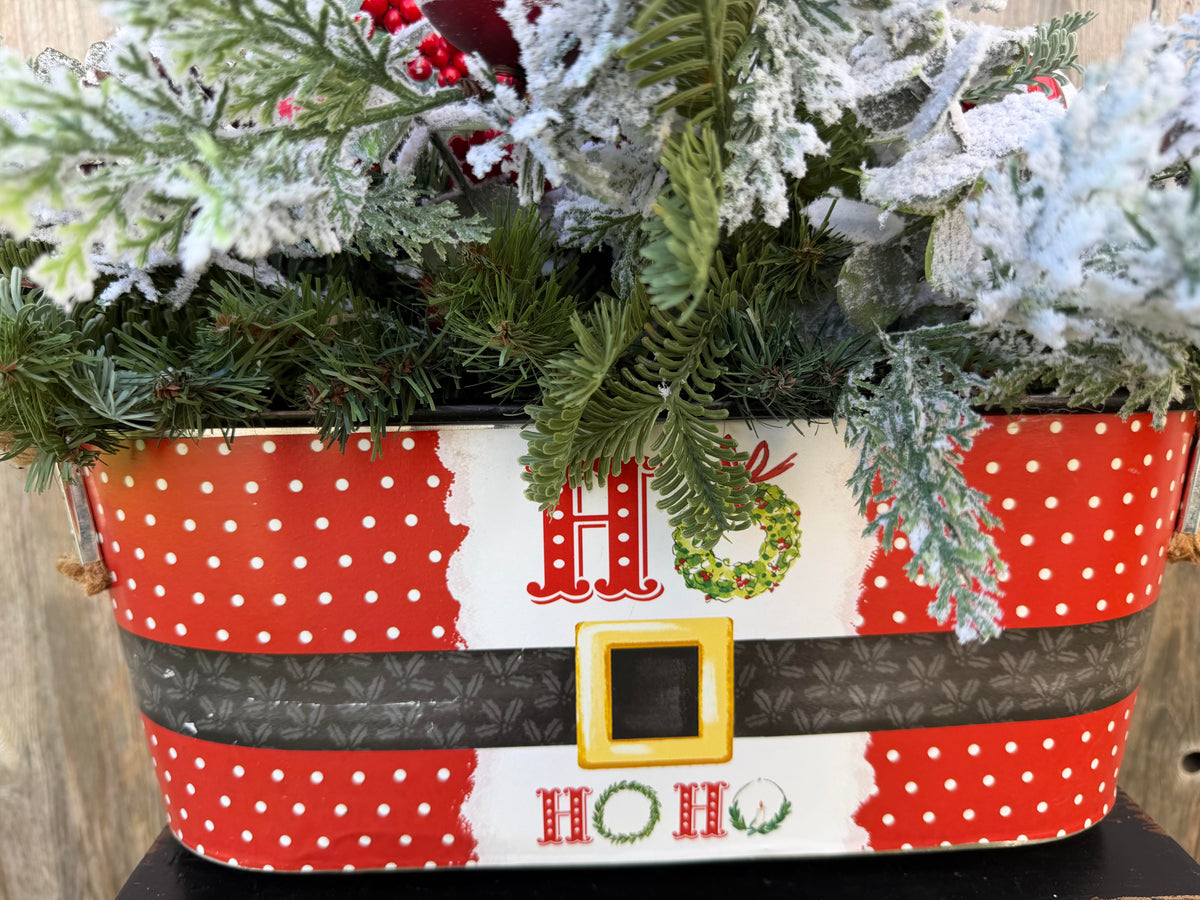 Red and White Christmas Centerpiece
