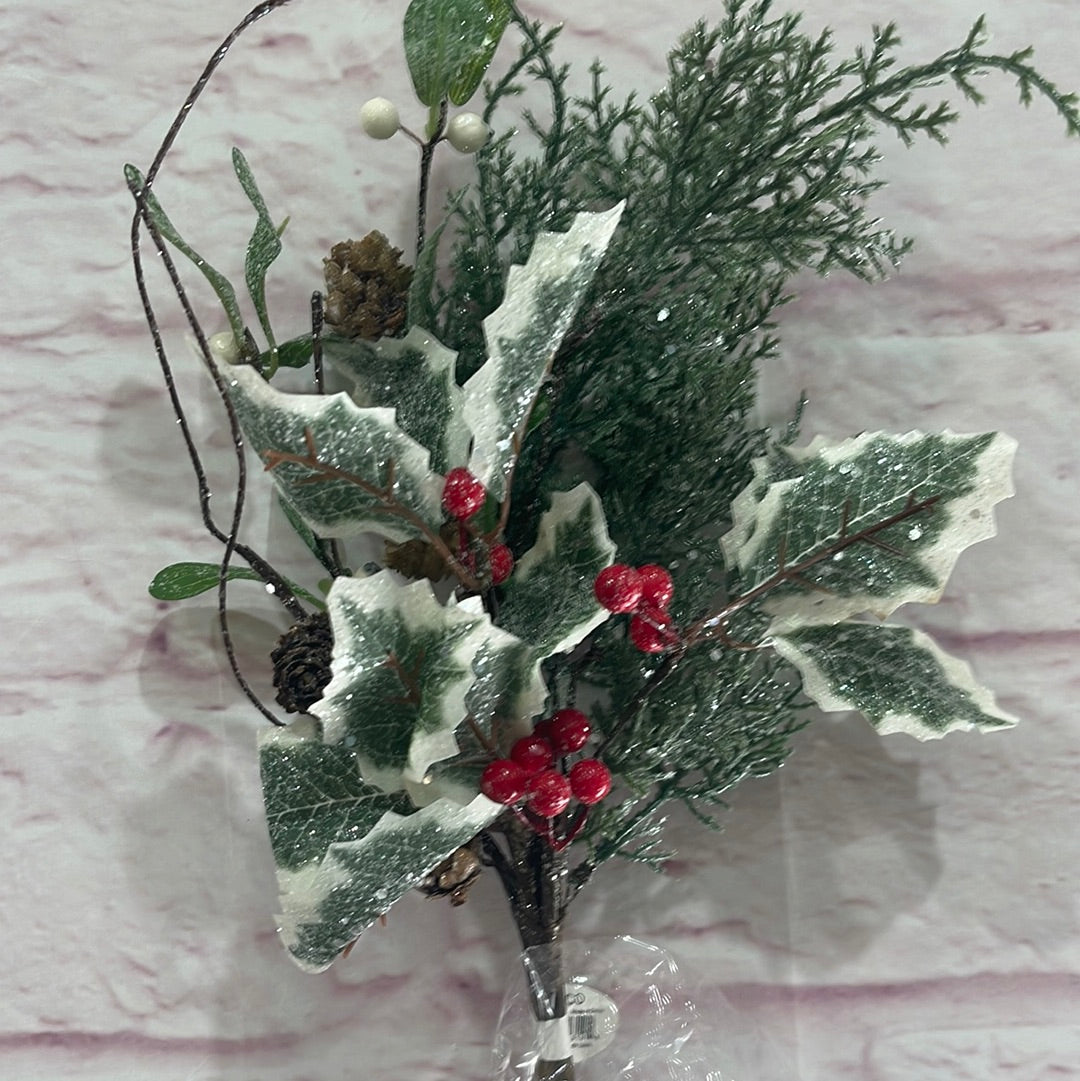 HOLLY BERRY CONE SPRAY 41312