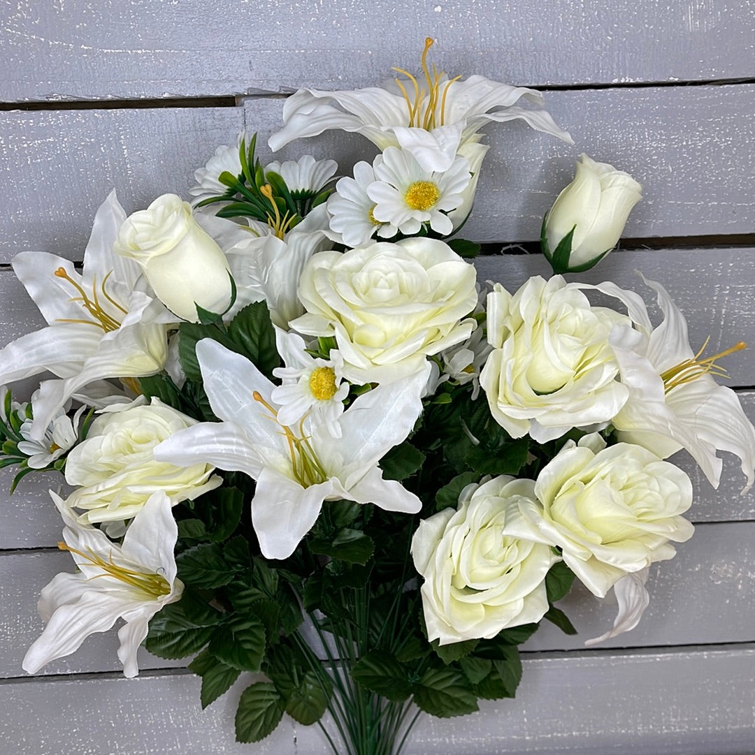 LILIUM ROSE MIXED BUSH CREAM 80359A-CR