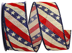 STARS AND STRIPES METALLIC WIRED EDGE   93794W-536-09F