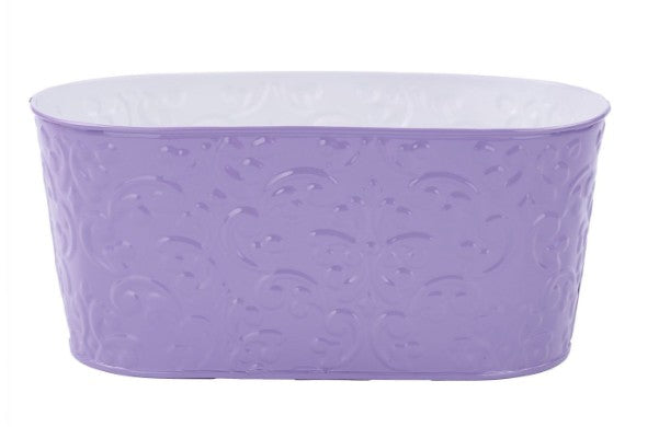 Tin Swirl Oval Planter KE2834