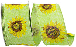 SUNFLOWER LINEN WIRED EDGE 93217W-204-40F