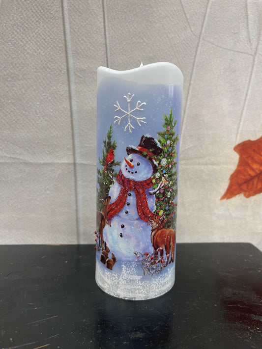 SANTA/SNOWMAN CANDLE   MTX74000 HOMU