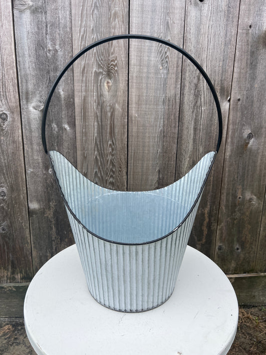 Galvanized Bucket Planter