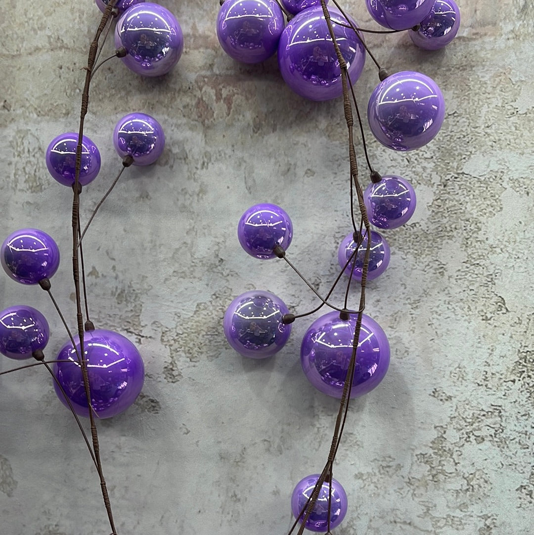 Lavender Pearl Branch Ball Garland  N222886