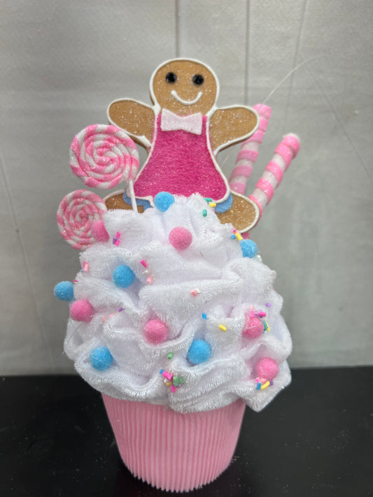 Pink Gingerbread Cupcake   86112PK