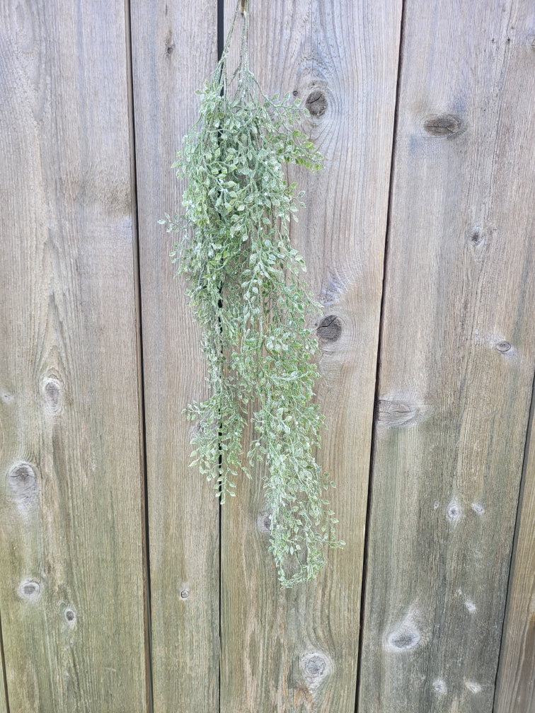 Glitter mini leaf dangling spray