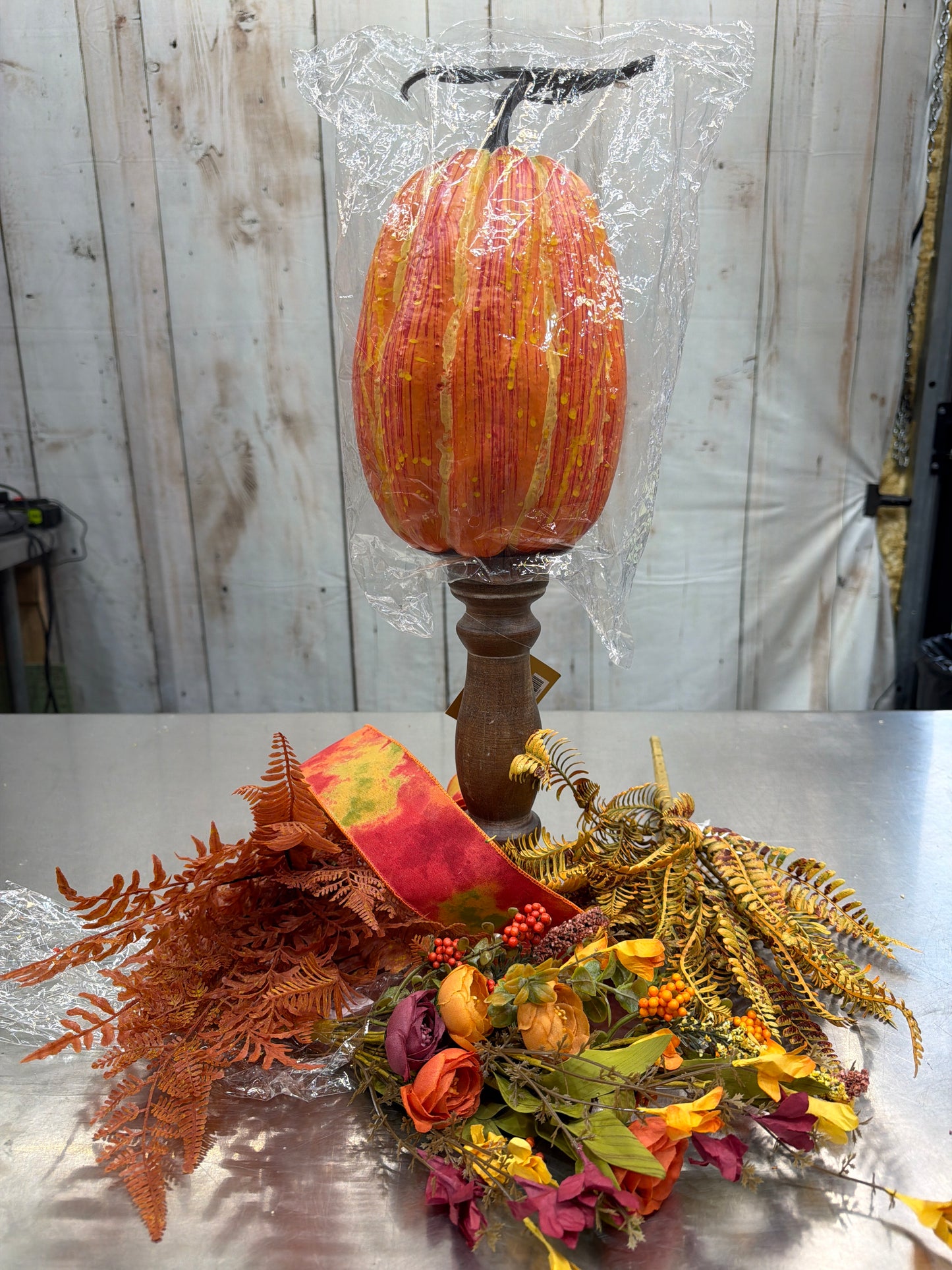 Long Pumpkin Candlestick