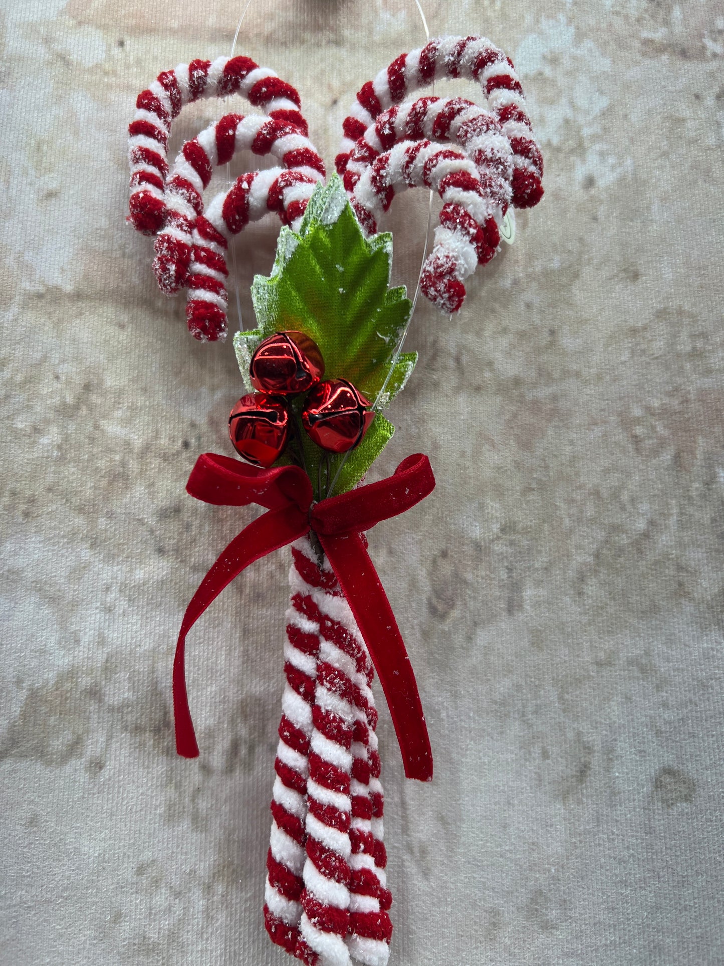 CANDY CANE/HOLLY BUNDLE ORNAMENT   MTX64344 RDGW