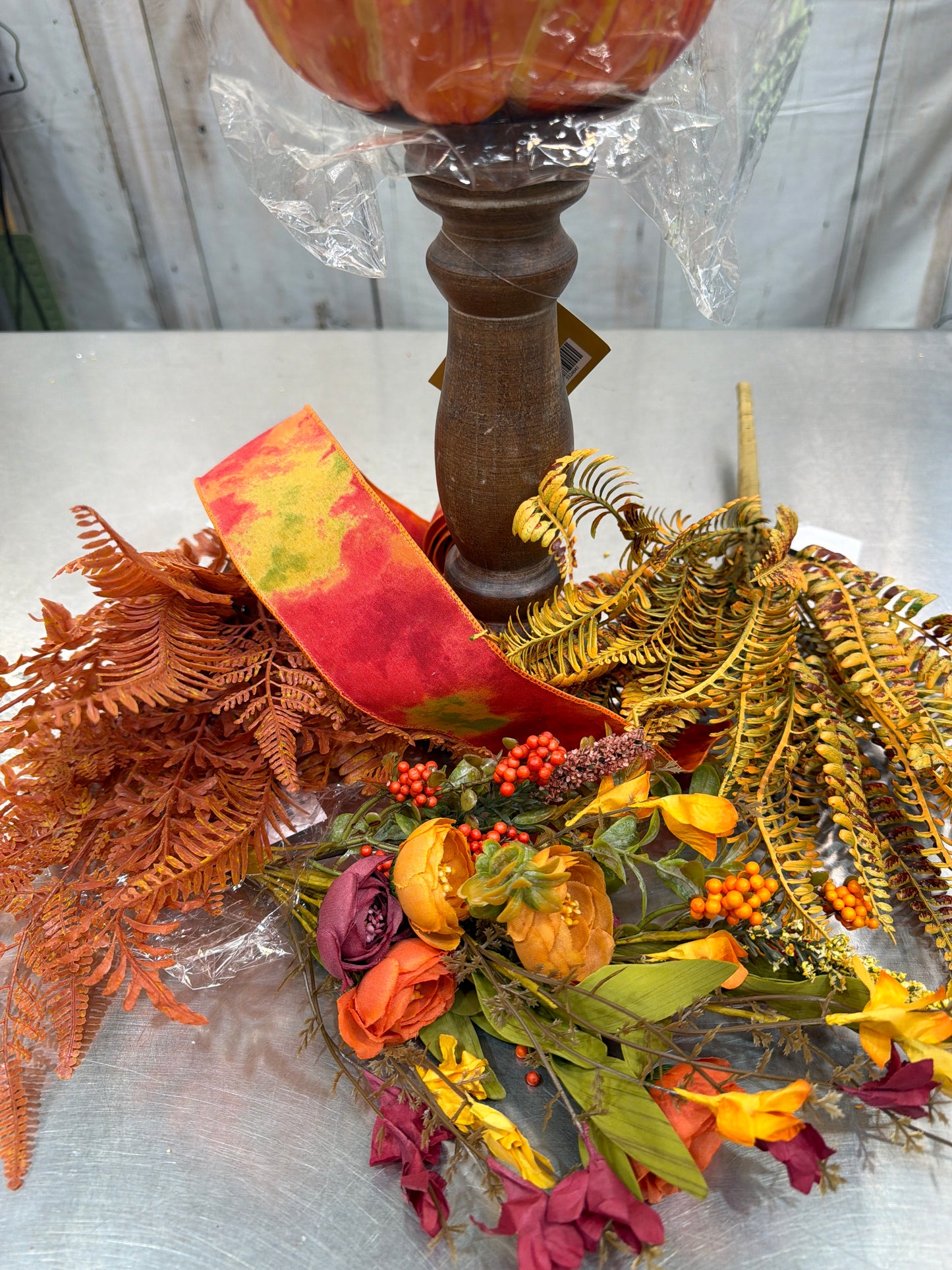 Long Pumpkin Candlestick