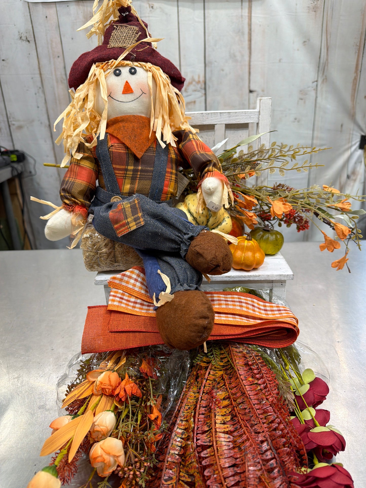 SCARECROW ON BENCH