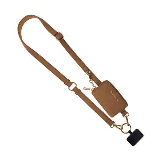 CLIP AND GO STRAP WITH POUCH-BROWN  CG-3004BR