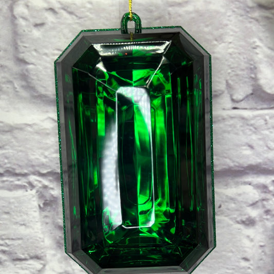 9” Acrylic Emerald Cut Precious Gem Orn  MTX67416EMER