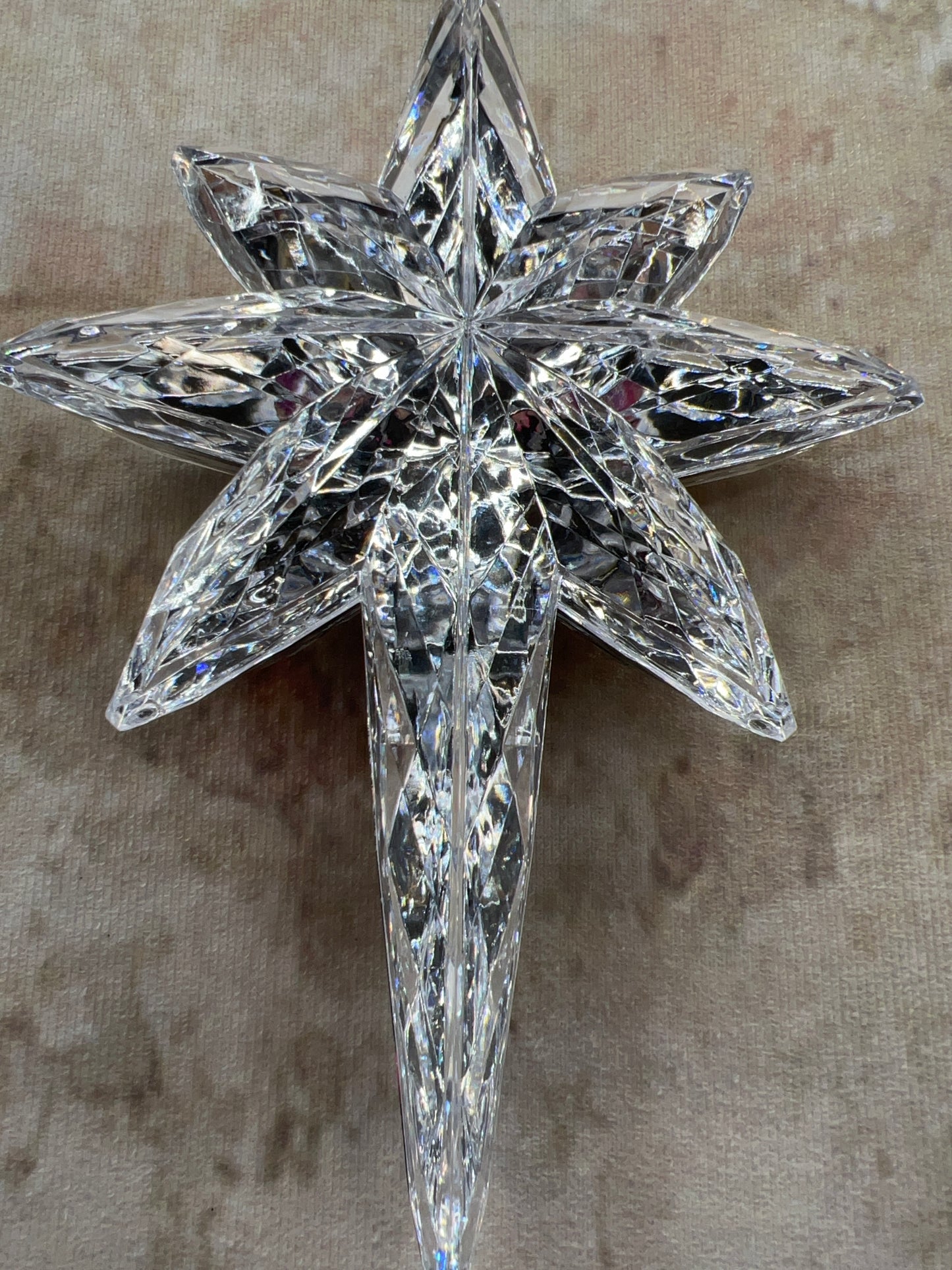 ACRYLIC STAR OF BETHLEHAM ORNAMENT   MTX74023 SILV