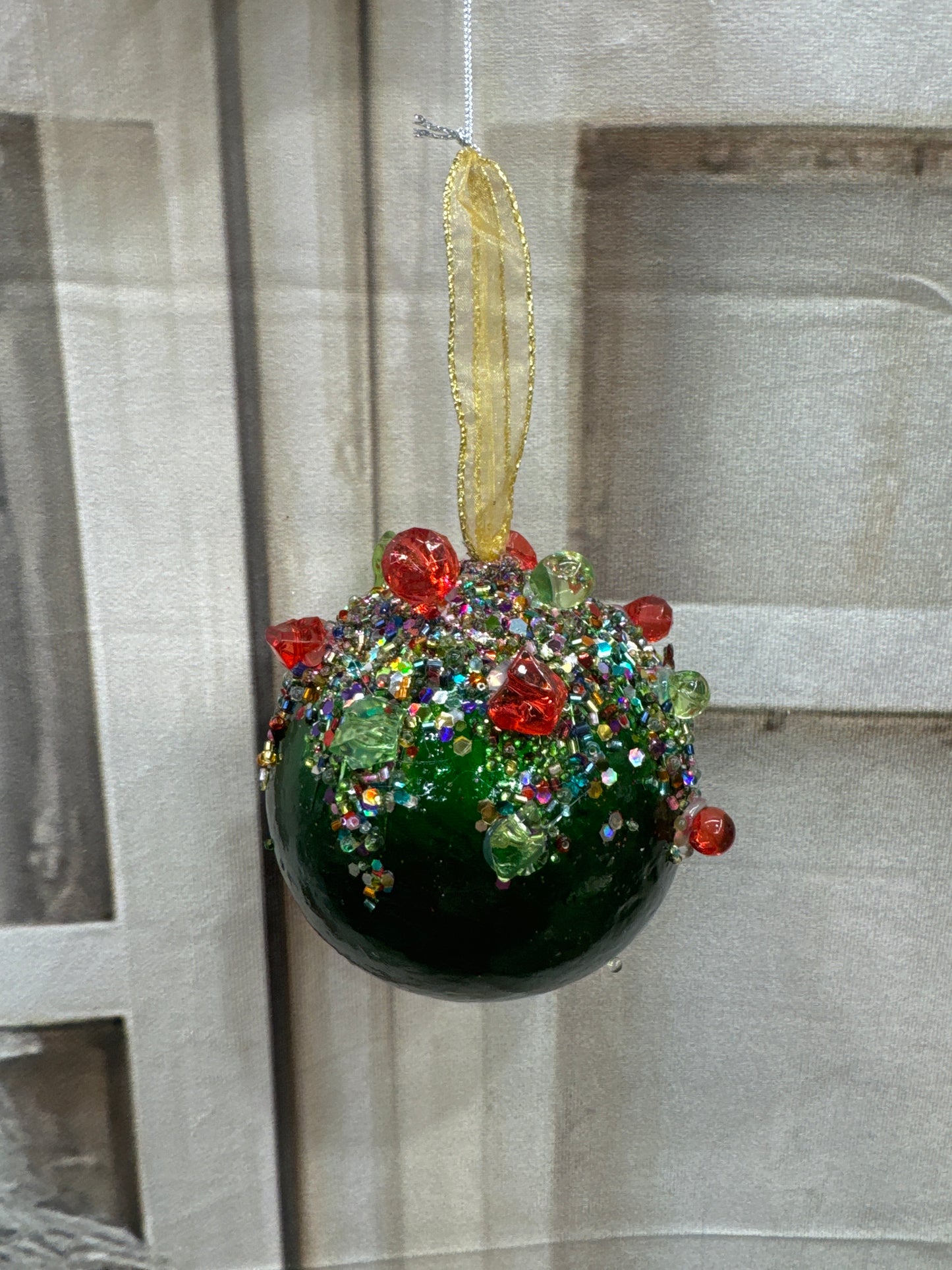 BEAD/GLITTER BALL ORNAMENT    XJ437106