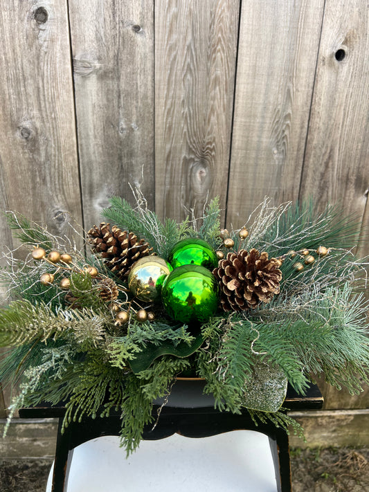 Green and Gold Centerpiece