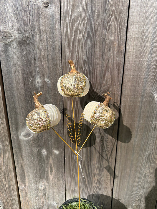 Mark Roberts Glittered Pumpkin Pick