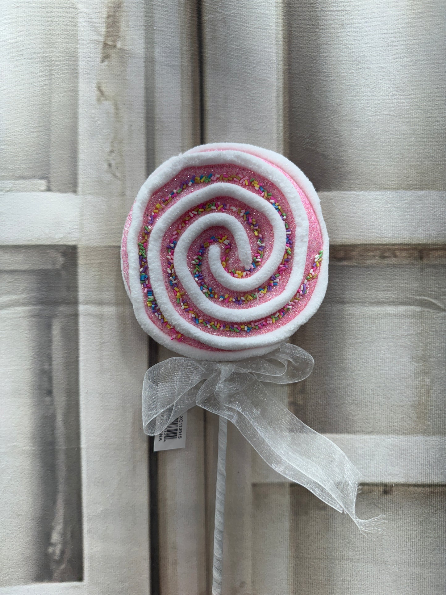 SPRINKLE PEPPERMINT SWIRL PICK   XC113915