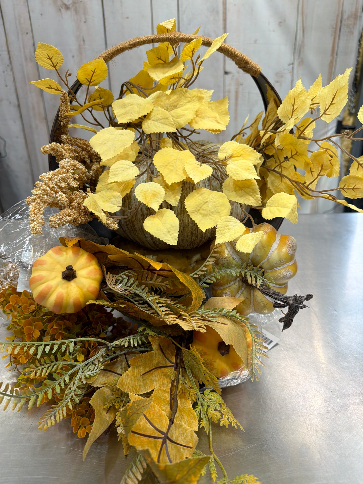 Oval Container with Pumpkins