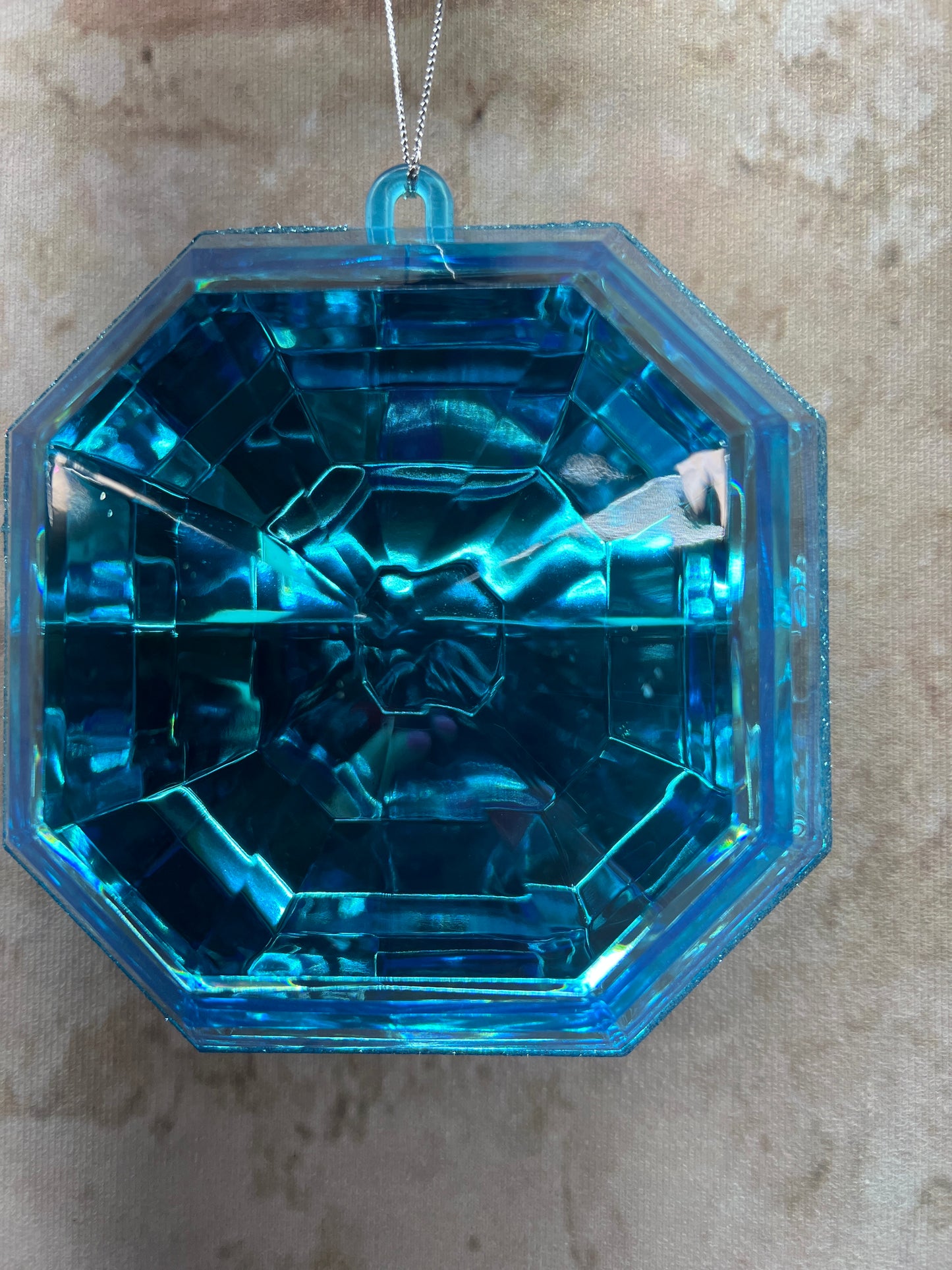 ACRYLIC SQUARE PRECIOUS GEM ORNAMENT  MTX67415-TUR