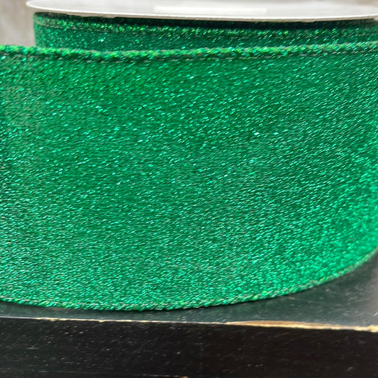 Glimmer Sparkle Metallic Wired Edge, Emerald, 94492W