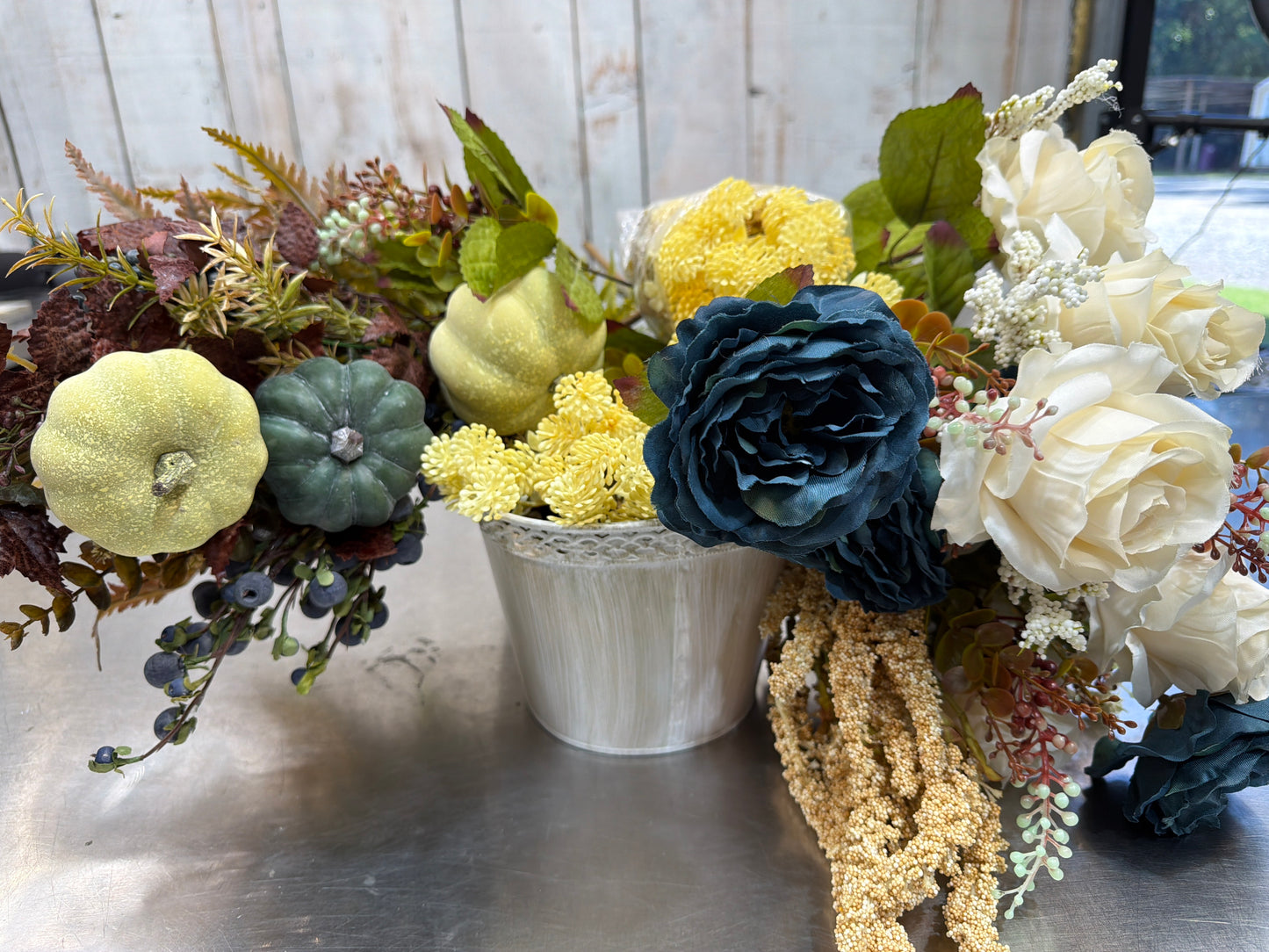 Fall Blue Centerpiece