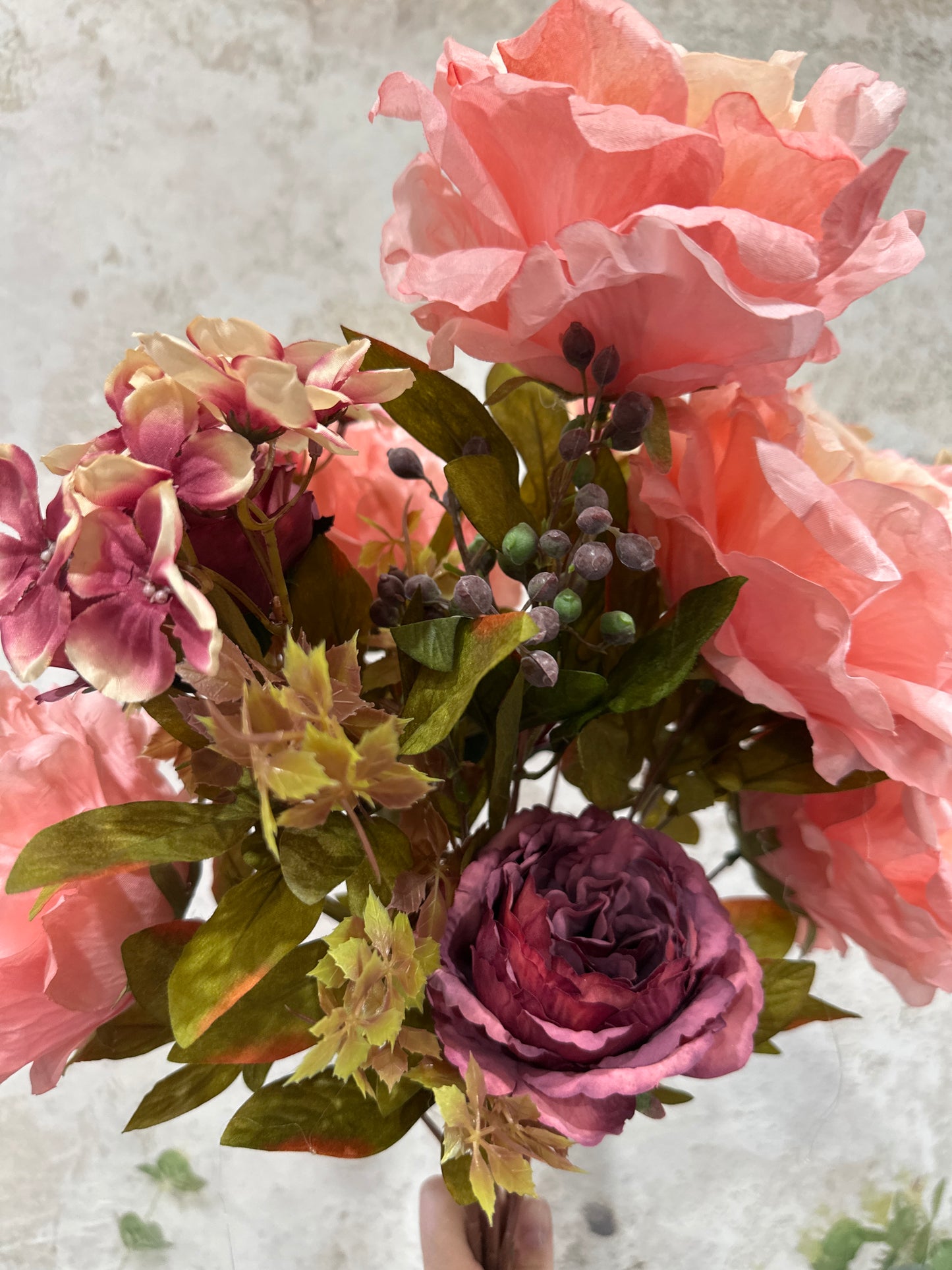 FABRIC ROSE/HYDRANGEA BUSH   FB193452