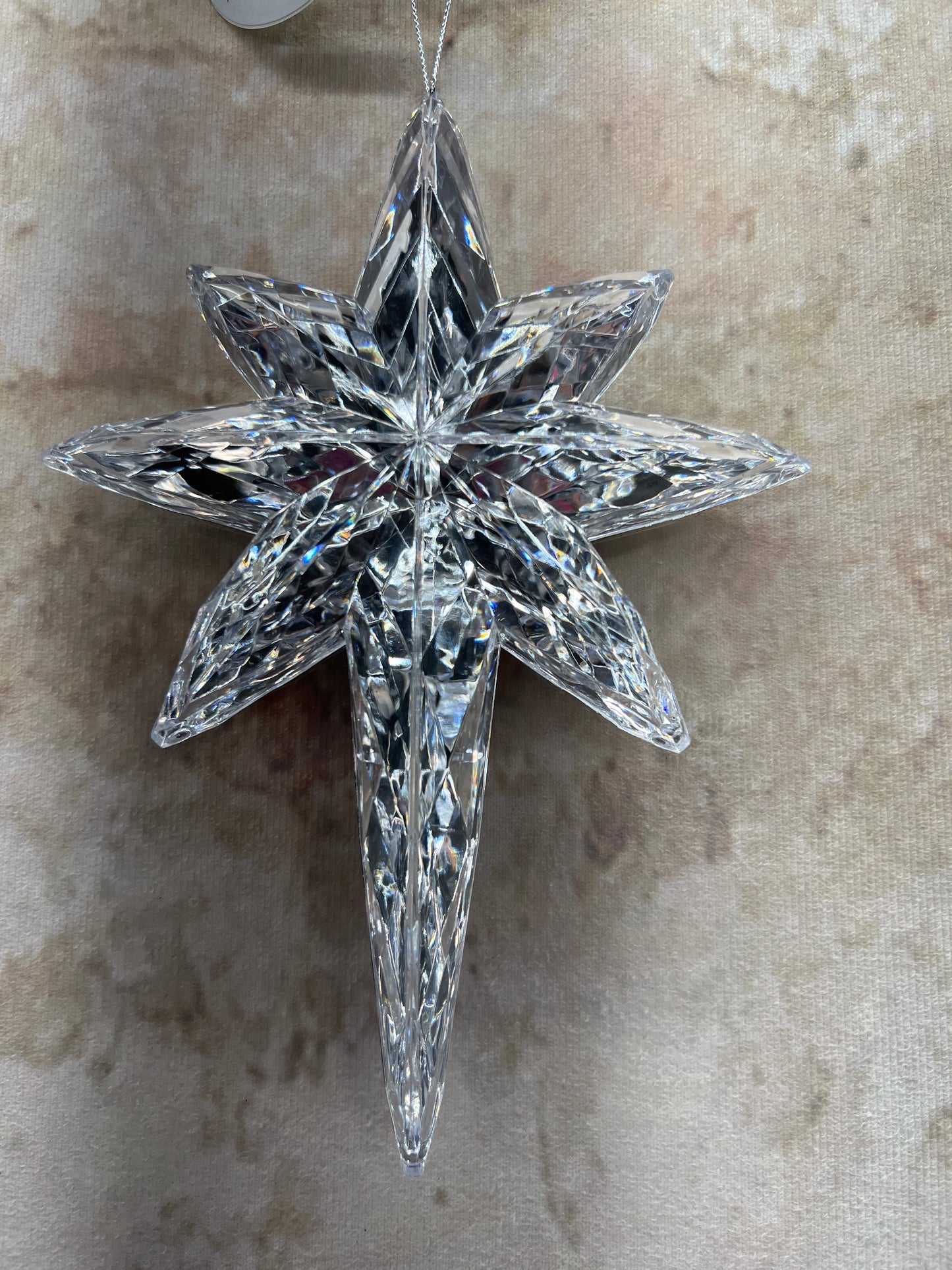 ACRYLIC STAR OF BETHLEHAM ORNAMENT   MTX74023 SILV