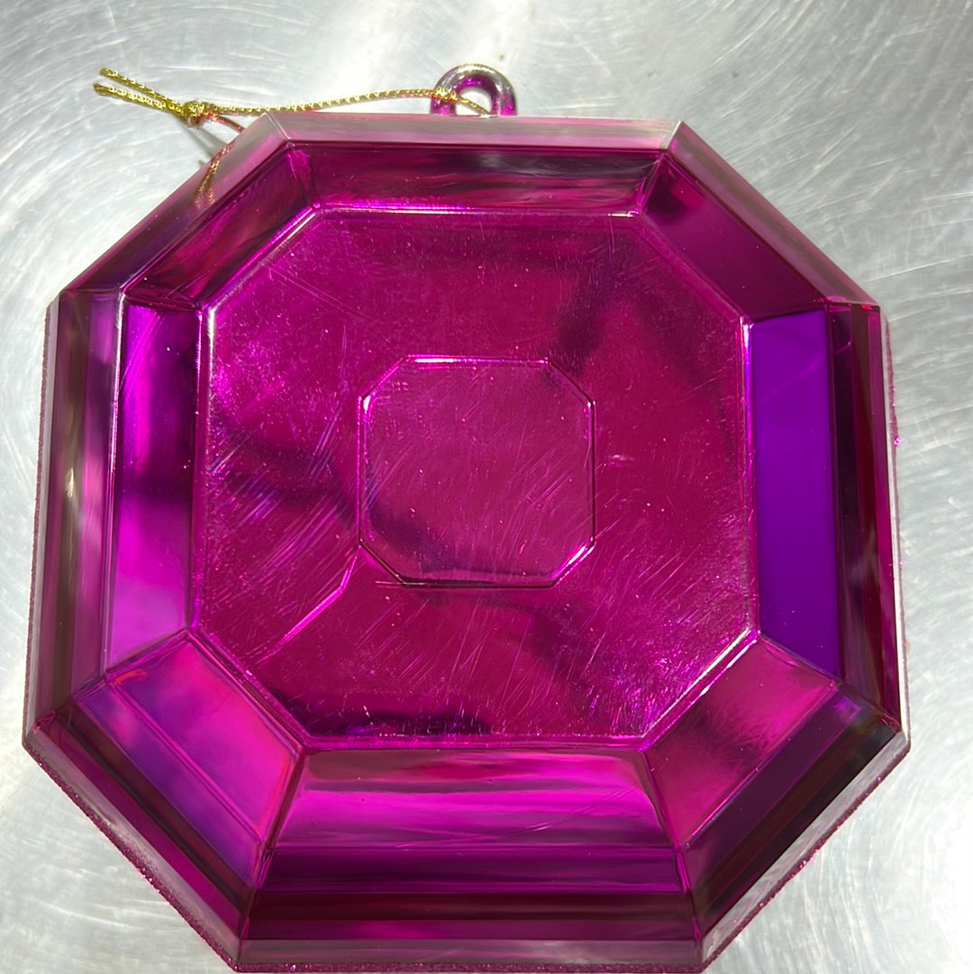 ACRYLIC SQUARE PRECIOUS GEM ORNAMENT  MTX67415-FUSH