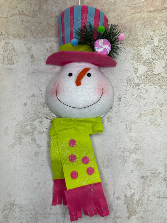 ORN Snowman Head   85392PKBL