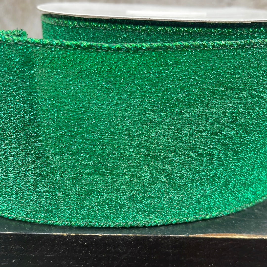 Glimmer Sparkle Metallic Wired Edge, Emerald, 94492W
