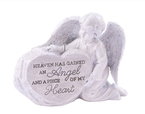 ANGEL W/HEART STATUETTE   AK008231