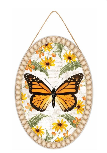 MONARCH BUTTERFLY OVAL SIGN   AP7335