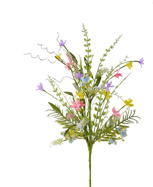 FABRIC FLOWER/EVA LEAF/BEADS SPRAY (60919) FH807168