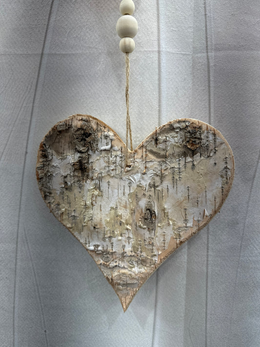 WOOD HEART ORNAMENT  MS1841