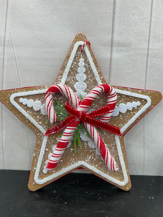 Gingerbread Peppermint Star   86092RDWT