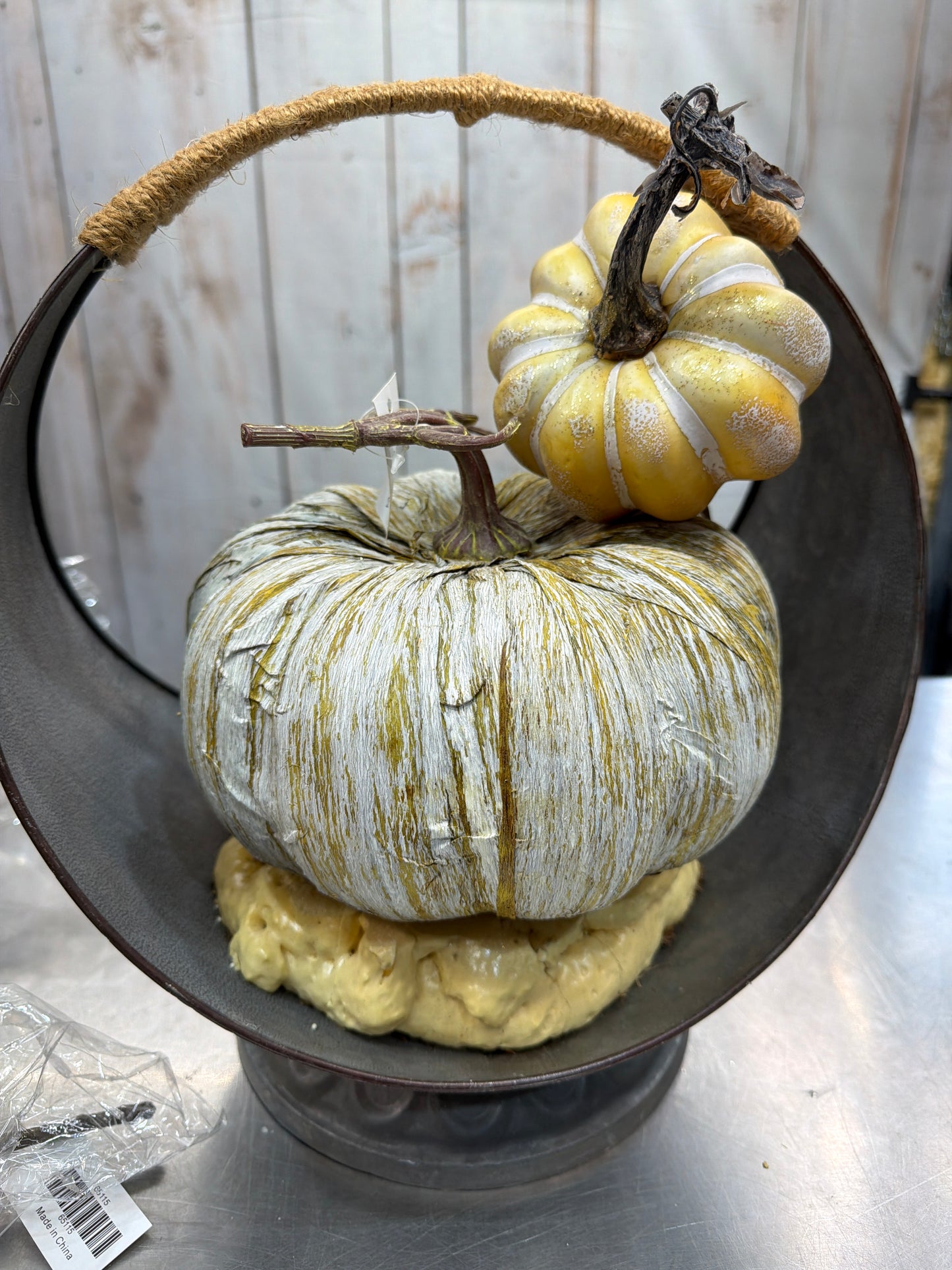 Oval Container with Pumpkins