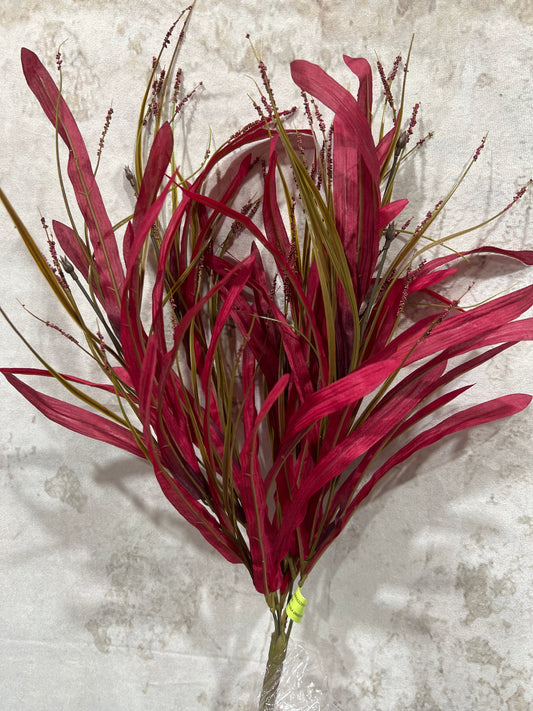 30in Silk Grass Bush Red.  SB552293-011