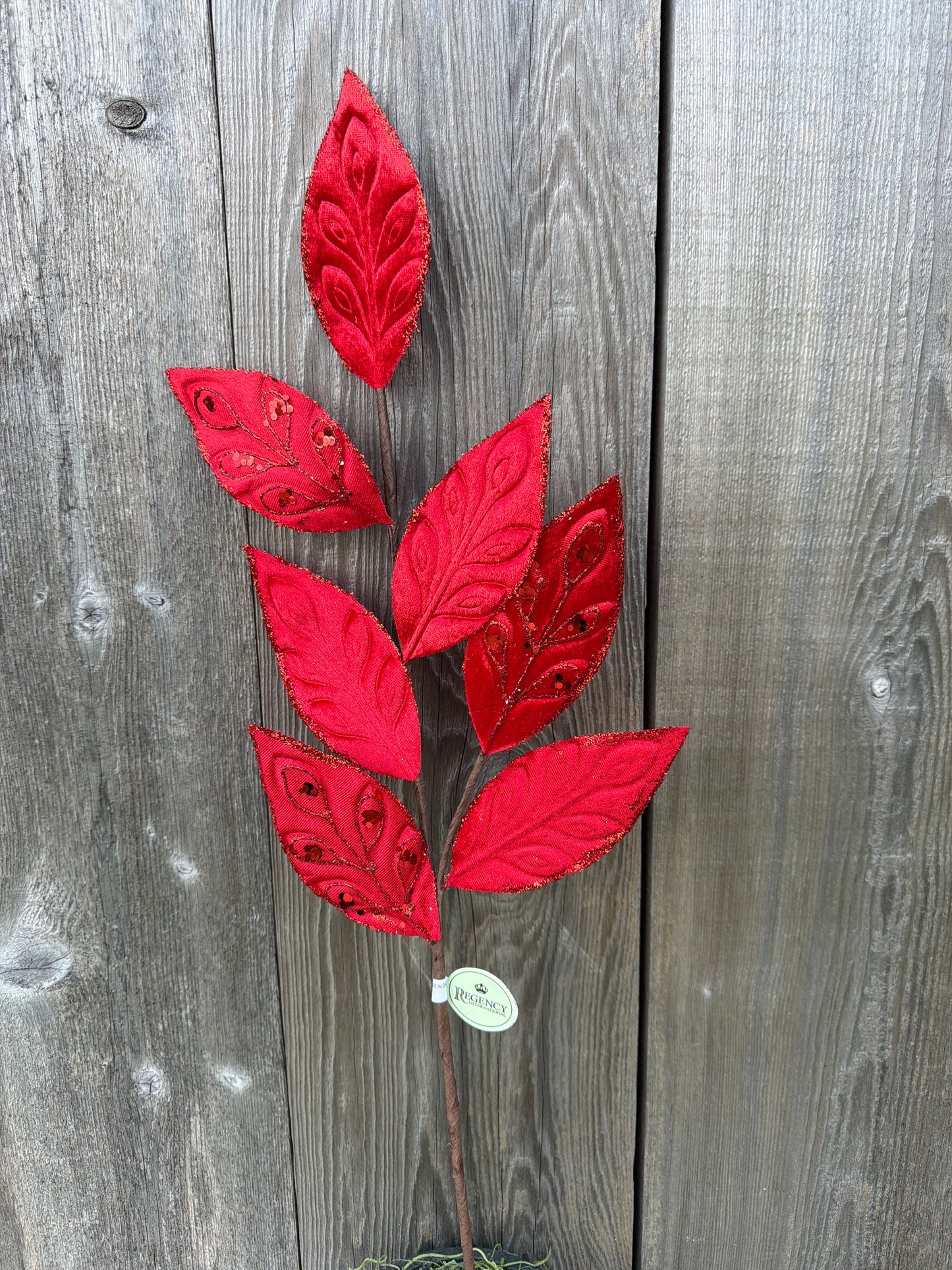 VELVET LEAF SPRAY W/JEWEL     MTX70428