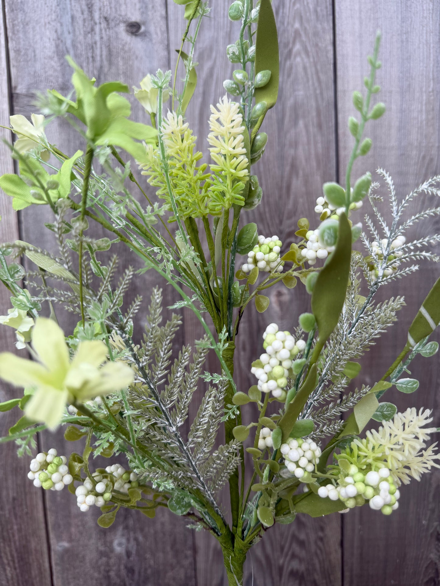 FABRIC FLOWER/EVA LEAF/BEADS SPRAY 60919 - FH8071A6