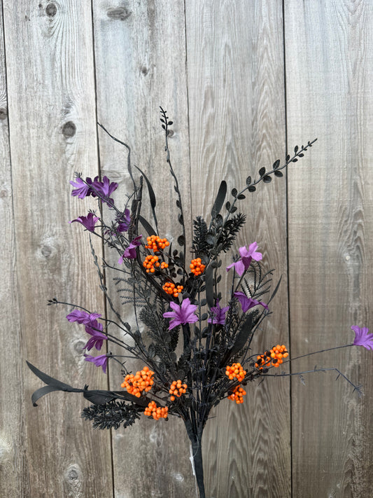 FABRIC FLOWER/EVA LEAF/BEADS SPRAY(60919)   FH807175