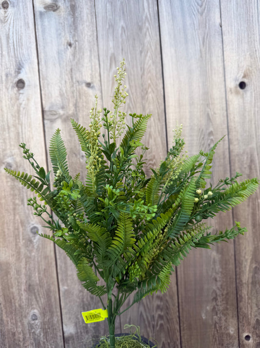 Plastic Fern Lvs Mix Bush    13590GN