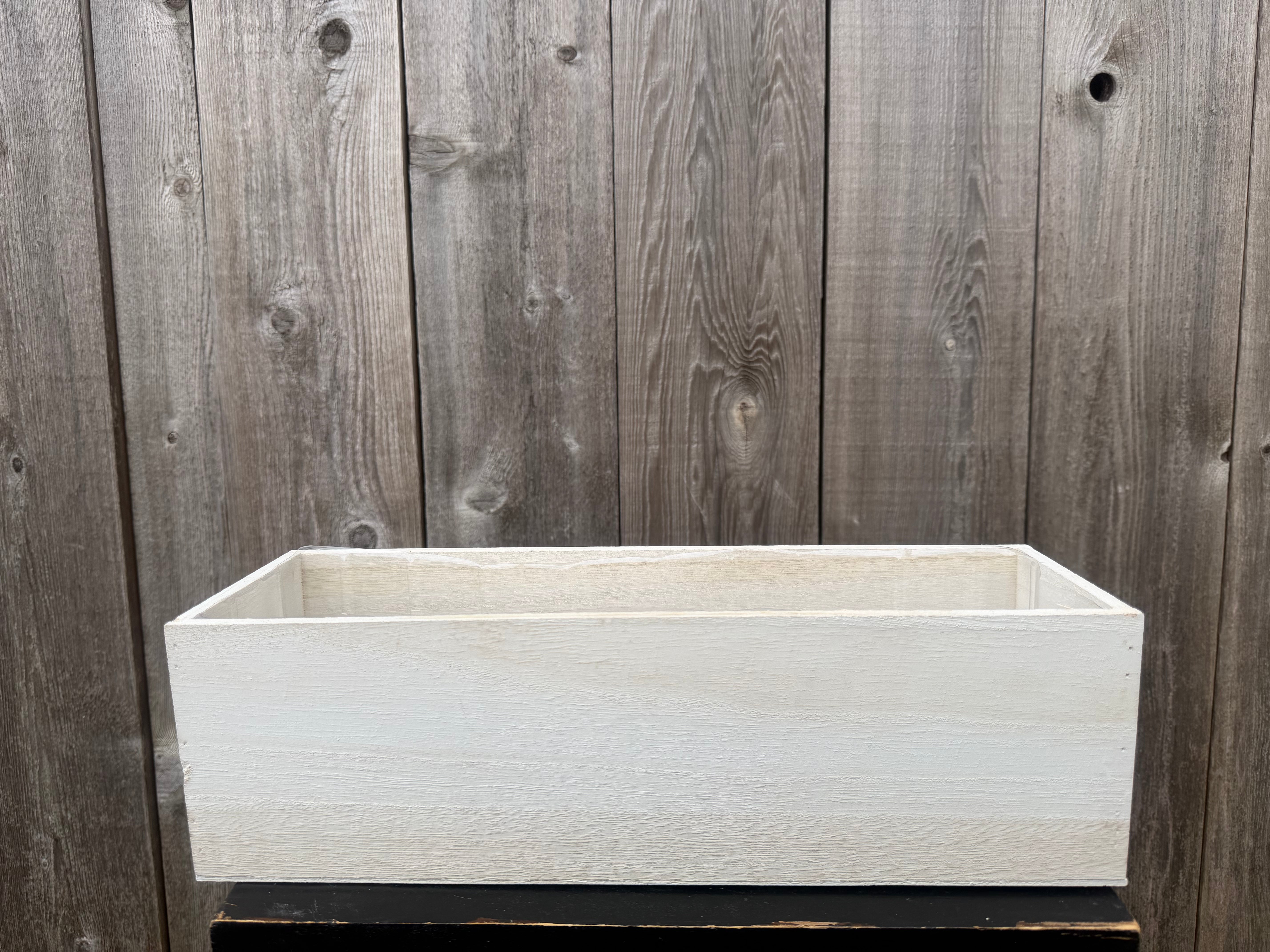 WOODEN WINDOW BOX WHITE 5216WH – Jam Designs and Supplies