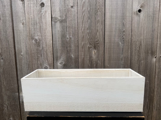 WOODEN WINDOW BOX WHITE   5216WH