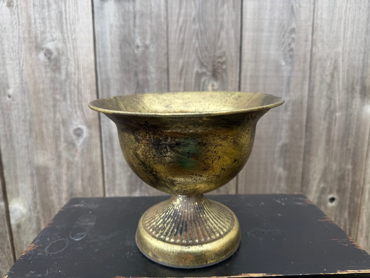 METAL URN GOLD/BLACK   8980GD