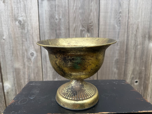 METAL URN GOLD/BLACK   8980GD