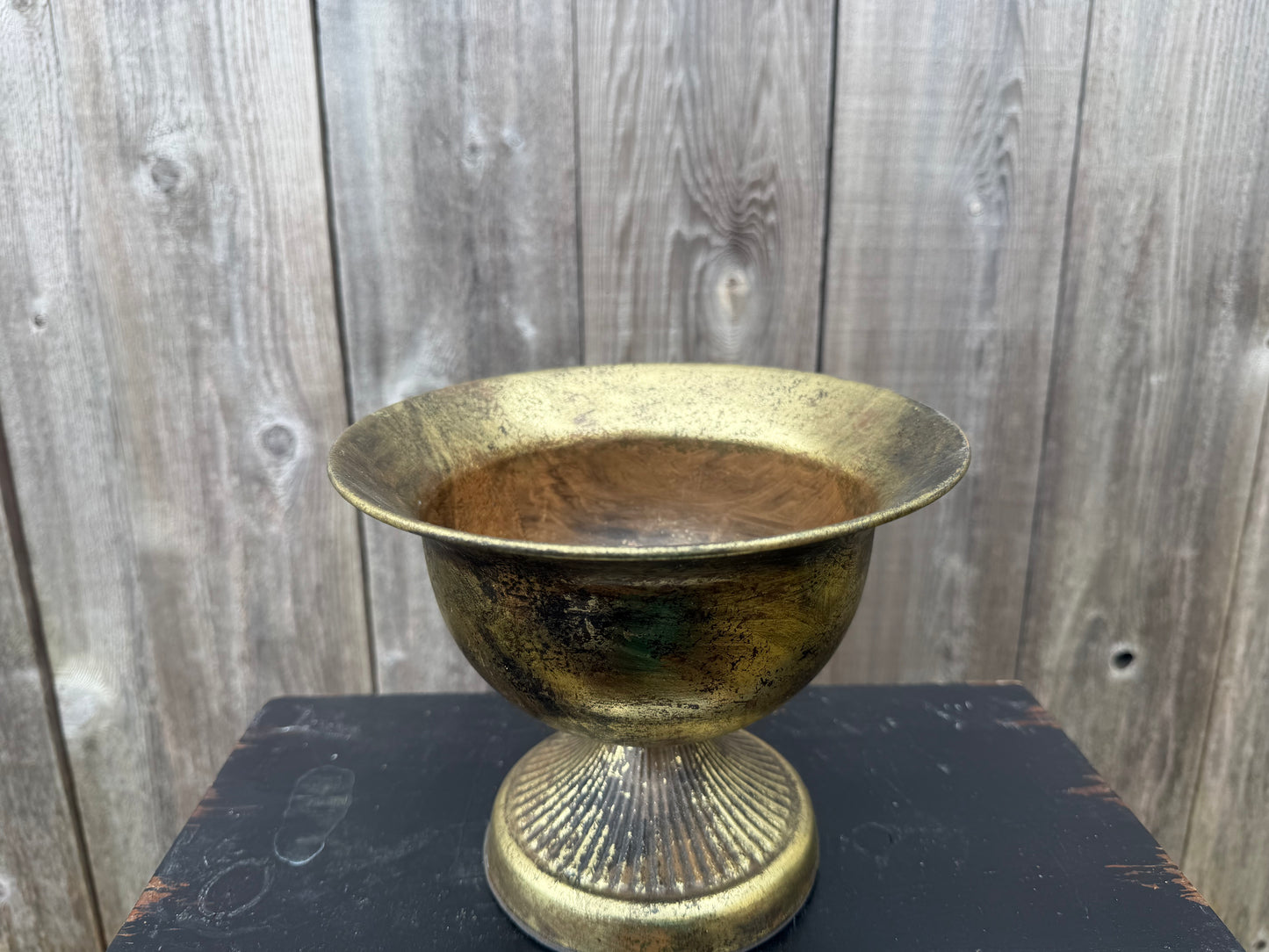 METAL URN GOLD/BLACK   8980GD