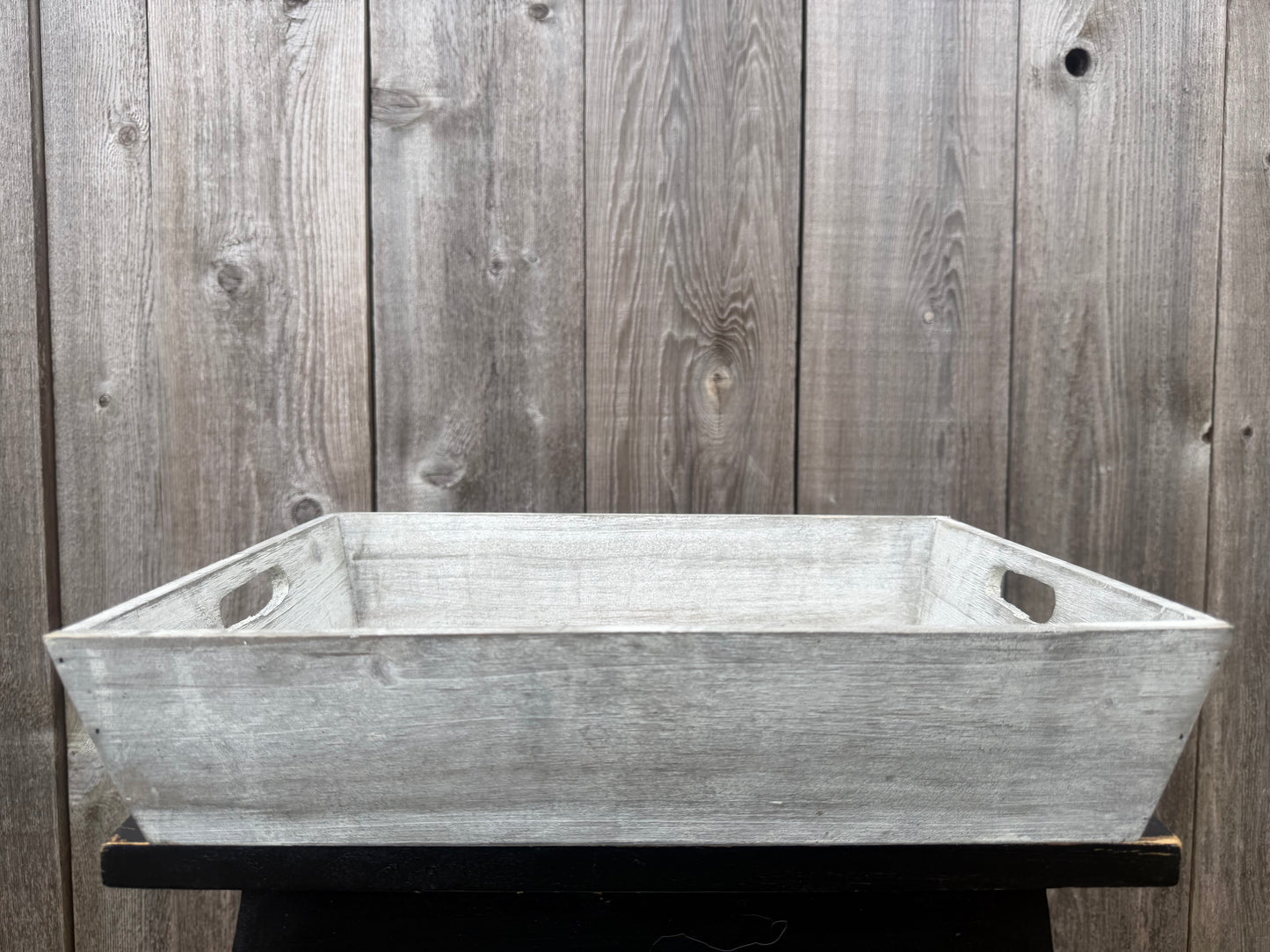 WOODEN TRAY LARGE GRAY   4015GY