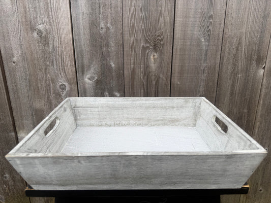 WOODEN TRAY LARGE GRAY   4015GY