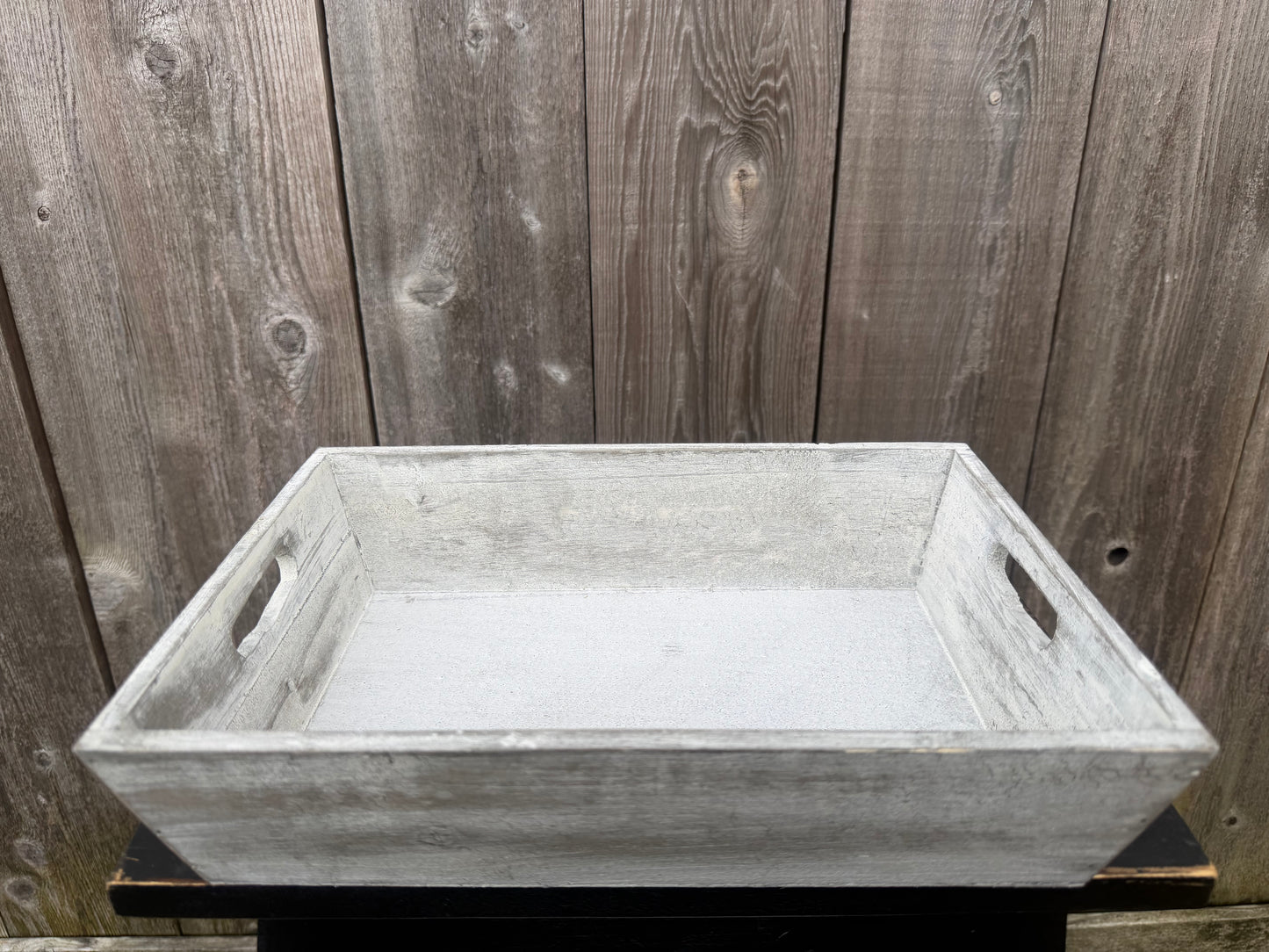 WOODEN TRAY MEDIUM GRAY   4013GY